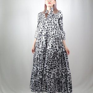 Leopard Poplin / Tent / Tiered Dress